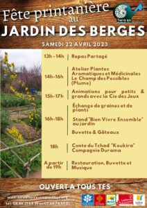 22 avril : fête printanière au jardin des berges @ Jardin des Berges