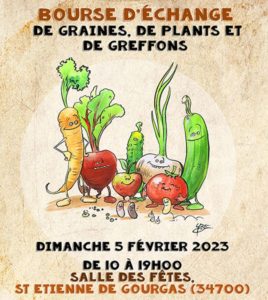 05/02 : Bourse d'échange de graines du collectif des Semeurs du Lodévois-Larzac @ Salle des Fêtes de Saint-Etienne de Gourgas